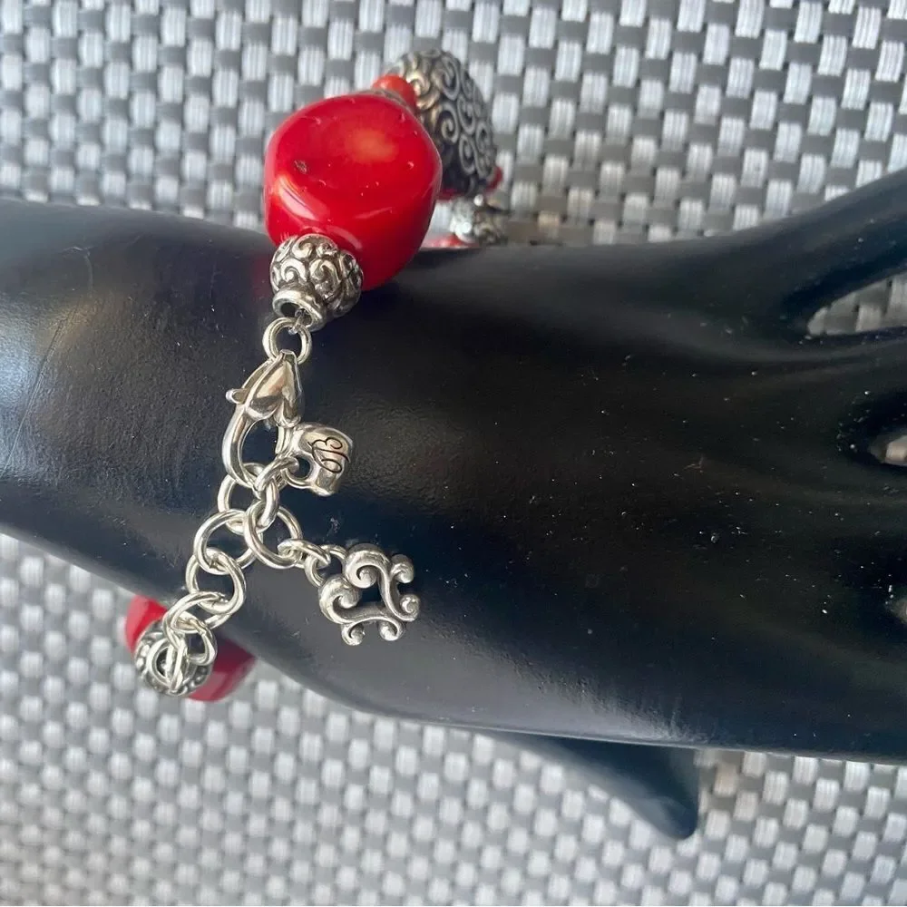 Brighton Full Moon Rising Red Coral Bracelet